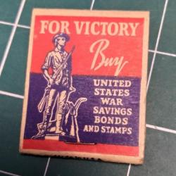 FOR VICTORY BOITE D'ALLUMETTES WW2 39/45