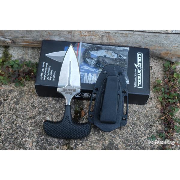 Couteau Push Dagger Cold Steel Safe Maker II Lame Acier AUS-8 Manche Kraton Etui Kydex 12DCST