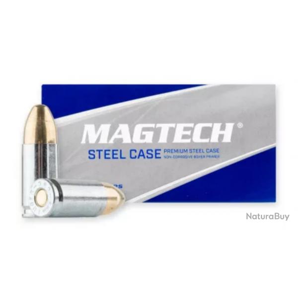 Dstockage Cat. B - Munition Magtech FMJ Steel Case 8g 124gr - Cal. 9mm Luger x10 boites