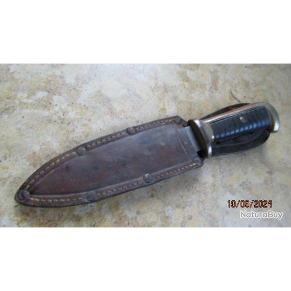 couteau dague commando combat randonne poigne sabre fourreau cuir