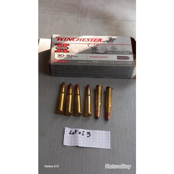 Lot de 6balles winchester  30x30