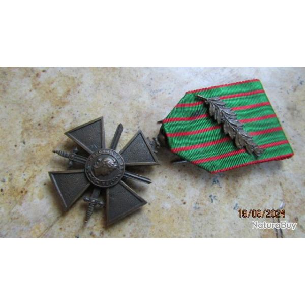 croix guerre date 1916   ww1 premire grande guerre 1914  14 18 avec palme