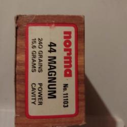 MUNITIONS MATCH 44 MAGNUM 240Gr POWER CAVITY BOITE 50 EXPENSIVES