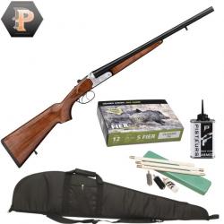 Pack chasseur ! Fusil juxtaposé Slug Yildiz Elégant Cal. 12/76. SLUG + mun + fourreau + nettoyage