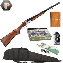 Pack chasseur ! Fusil juxtaposé Slug Yildiz Elégant Cal. 12/76. SLUG + mun + fourreau + nettoyage + 