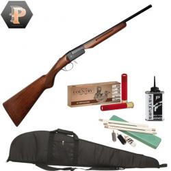 Pack chasseur ! Carabine pliante monocoup Ergal cal. 410-76 - Yildiz + mun + fourreau + nettoyage