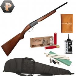 Pack chasseur ! Carabine pliante monocoup Ergal cal. 410-76 - Yildiz + mun + fourreau + nettoyage + 