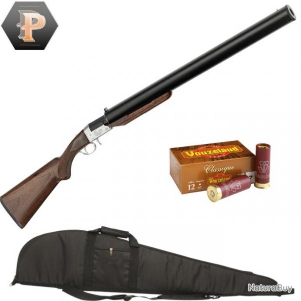 Pack chasseur ! Fusil monocoup pliant cal. 12/76 silencieux - Yildiz + mun + fourreau