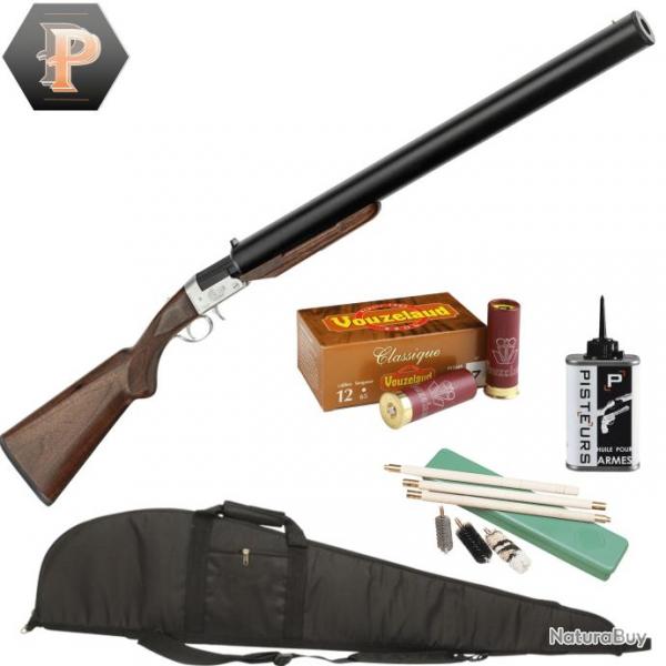 Pack chasseur ! Fusil monocoup pliant cal. 12/76 silencieux - Yildiz + mun + fourreau + nettoyage