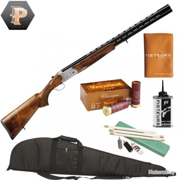 Pack chasseur ! Fusil superpos de plaine Yildiz - Cal. 12/76 + mun + fourreau + nettoyage + porte p