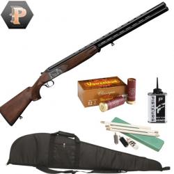 Pack Chasseur ! Fusil superposés de plaine Country Cal.12/76 canon de 76Cm + mun + fourreau + nettoy