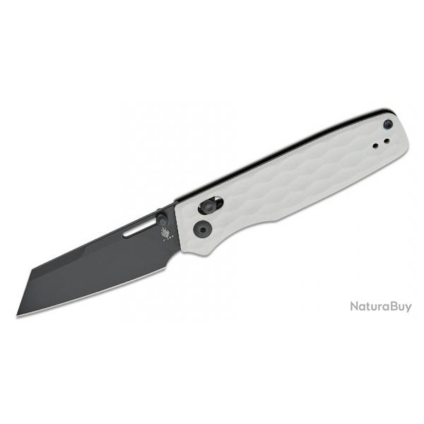 Couteau Kizer Task White Manche G10 Lame Acier 154CM Black Clutch Lock Clip KIV3641A1