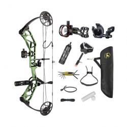 Kit arc à poulie Topoint T1 Beginner RH 20-60lbs Anodized army green