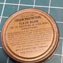 FLASH BURN BOITE CREME PROTECTIVE CONTRE LES BRULURES, US ARMY WW2 39/45