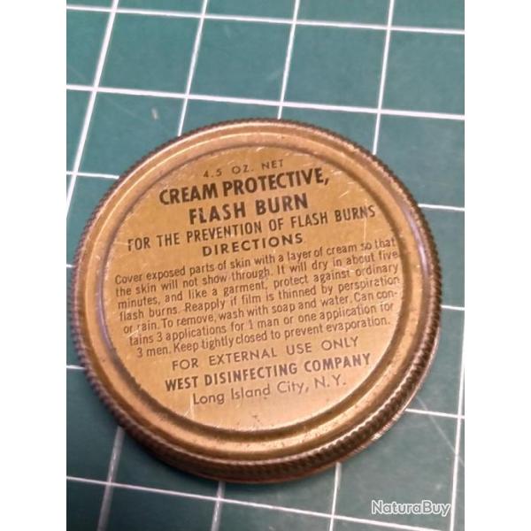 FLASH BURN BOITE CREME PROTECTIVE CONTRE LES BRULURES, US ARMY WW2 39/45