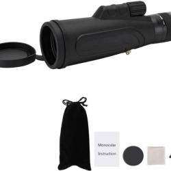 Télescope Monoculaire Etanche  8-20x50 Haute Qualité, pour la chasse  l'Observation d'Animaux Noir