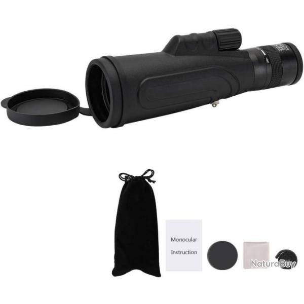 Tlescope Monoculaire Etanche  8-20x50 Haute Qualit, pour la chasse  l'Observation d'Animaux Noir