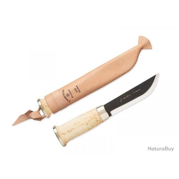 BEL1380 POIGNARD MARTTIINI LAPP KNIFE 240 LAME 13CM CARBONE SEMI BRUT MANCHE BOULEAU + ETUI NEUF