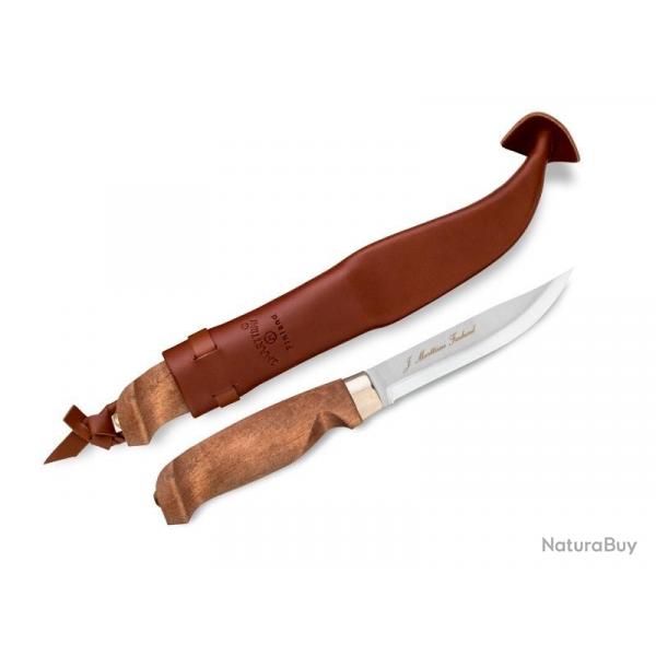 BEL1383 POIGNARD MARTTIINI LUMBERJACK LAME  11CM INOX MANCHE BOULEAU + ETUI CUIR A LACET NEUF