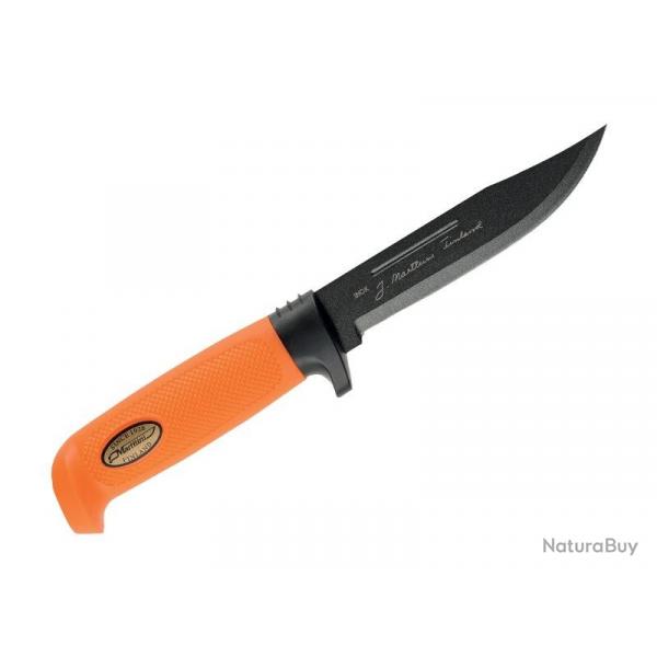 BEL1386 POIGNARD MARTTIINI BIG GAME LAME 13CM INOX MARTEF MANCHE GOMME ORANGE + ETUI CUIR NEUF