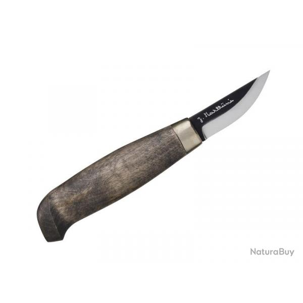 BEL1387 POIGNARD MARTTIINI SNAPPY LAME 6CM CARBONE SEMI BRUT MANCHE BOULEAU + ETUI CUIR NEUF