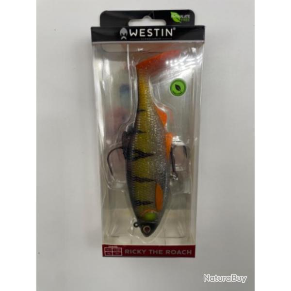 Leurre souple arm westin ricky the roach 14cm COLORIS EXCLUSIF ZBRA GHOST