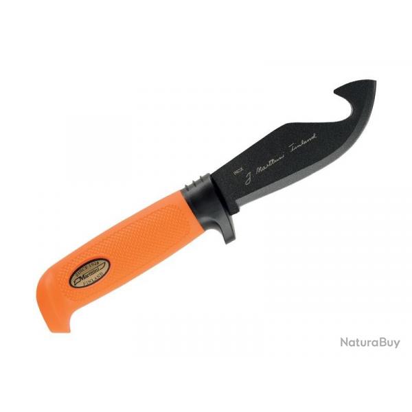 BEL1393 POIGNARD A DEPOUILLER MARTTIINI LAME 11CM INOX MARTEF MANCHE GOMME ORANGE + ETUI NEUF