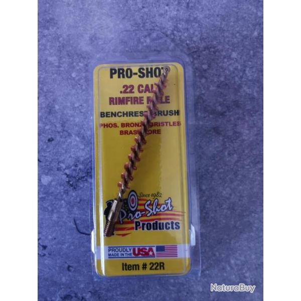 Ecouvillon bronze PRO-SHOT 22lr/222/223  Filetage : 8/32