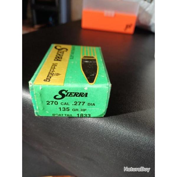 Ogives sierra 270 . 277 135gr boat tail 1833