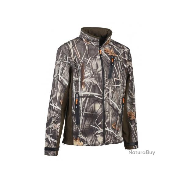 BLOUSON CHASSE SOFTSHELL CAMO wet IMPER & RESPI