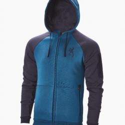 Sweat-shirt zip de chasse Browning, snapshot, TWO TONES, BLUE 3XL