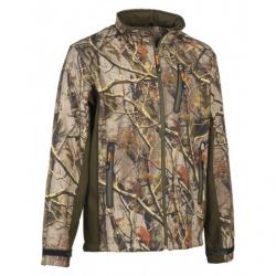 BLOUSON CHASSE SOFTSHELL CAMO FOREST IMPER & RESPI