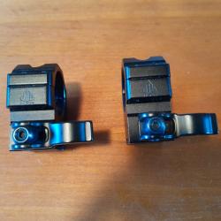 Montages UTG amovibles rail 11mm diam anneaux 25,4 mm