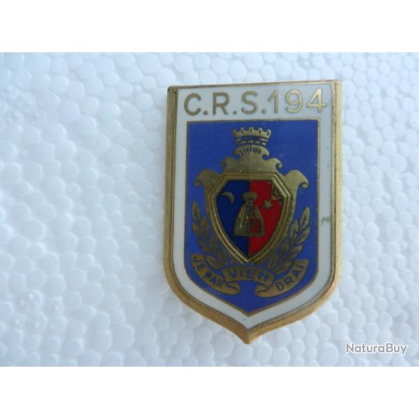 insigne de poitrine CRS n194 Police Nationale