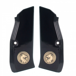 Plaquette CZ Shadow 2 Noir dragon doré tacticalmakgrips