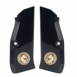 Plaquette CZ Shadow 2 Noir dragon doré tacticalmakgrips