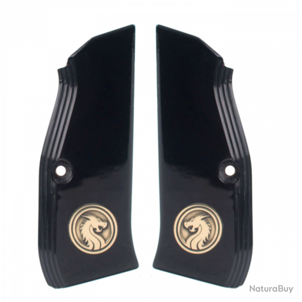 Plaquette CZ Shadow 2 Noir dragon dor&eacute; tacticalmakgrips