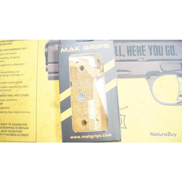 Plaquette Pistolet Beretta 92XI Bois gravure florale  Tacticalmakgrips