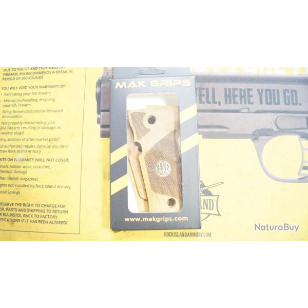 Plaquette Pistolet Beretta 92 Compacte Bois argent emplacement doigt Tacticalmakgrips