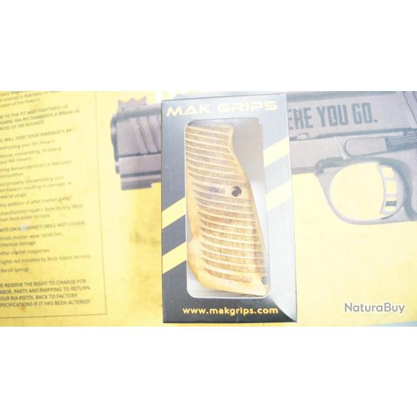 Plaquette Pistolet 1911 stri&eacute; mono bloc bois Tacticalmakgrips