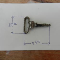 Battant de crosse avec vis pour bretelle d'ancien fusil