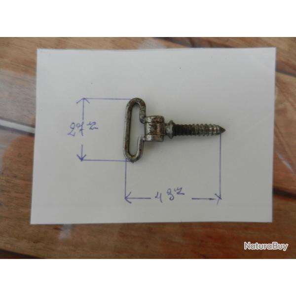 Battant de crosse avec vis pour bretelle d'ancien fusil