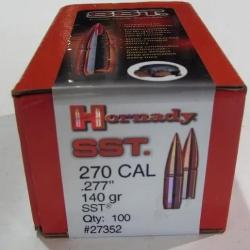 Boite de 100 ogives Hornady 270 win .277 140 gr SST