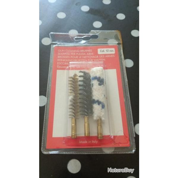 Kit de brosses de nettoyage pour armes de calibre 12 mm