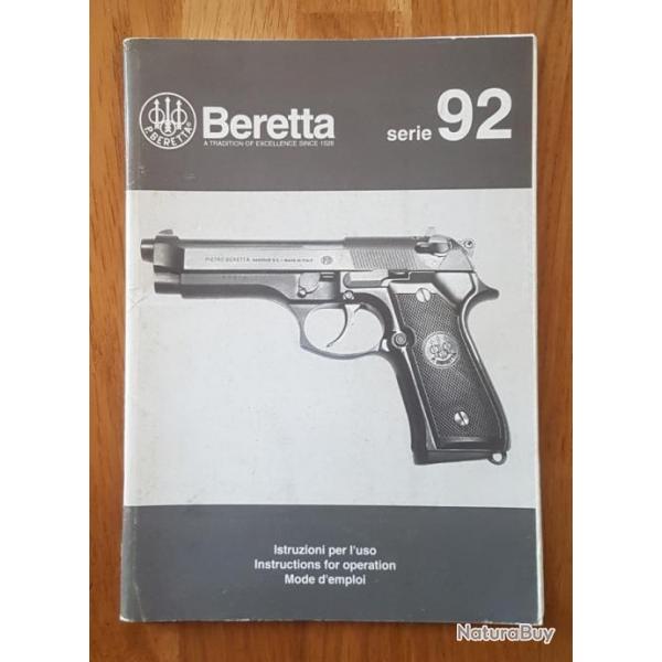 manuel pistolet BERETTA 92