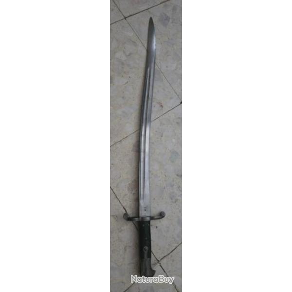 SABRE BAONNETTE YATAGAN - Enfield - modle 1856-58 - Baonnette +fourreau +GOUSSET PORTE FOURREAU