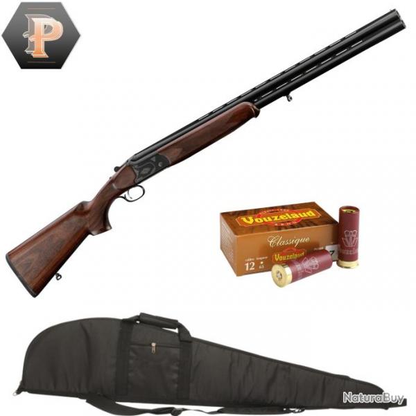 Pack Chasseur ! Country Fusil superpos Cal.12/76 canon 71cm + mun + fourreau