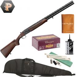 Pack Chasseur ! Country Fusil superposé Cal.20/76 canon 71cm + mun + fourreau + nettoyage + porte p