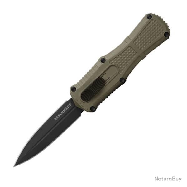 BEN3375GY-1 Couteau Automatique Benchmade Mini Claymore vert ouverture OTF