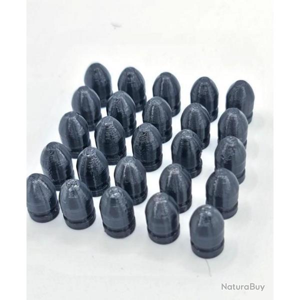 6 Ogives Round Nose type cal.45 (445) pour tir rduit Pistolet Charles Moore poudre noire